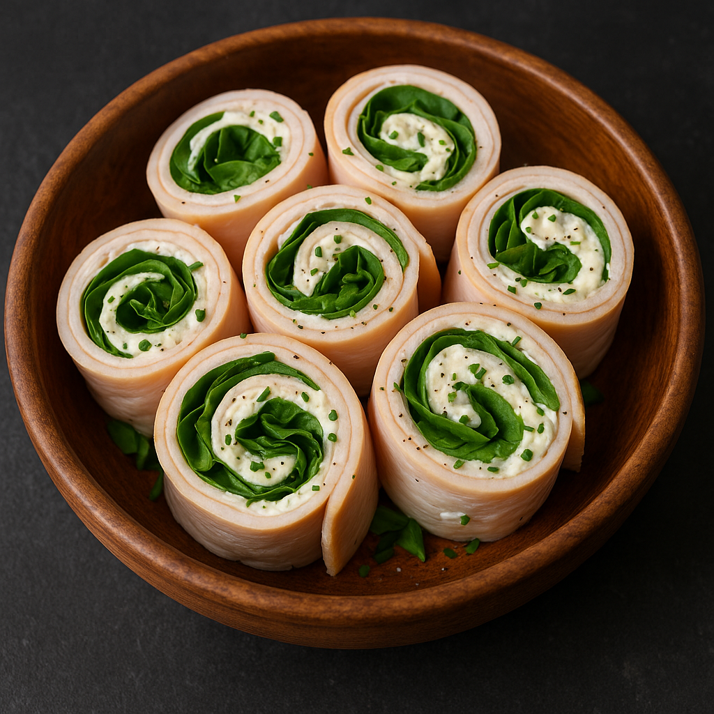 Turkey and Spinach Roll-Ups