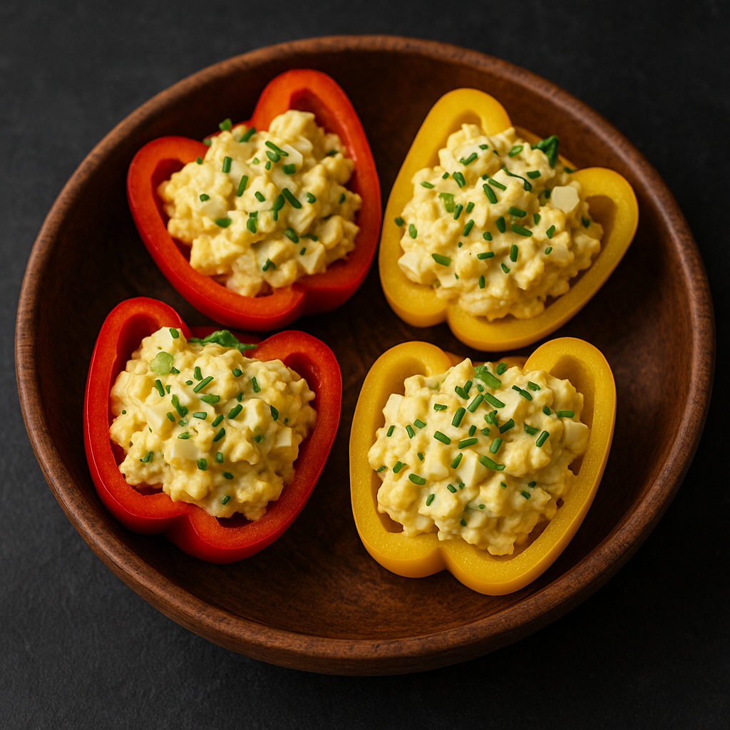 Egg Salad Stuffed Bell Peppers
