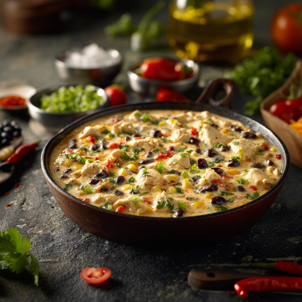 Crockpot cream cheese chicken chili 2