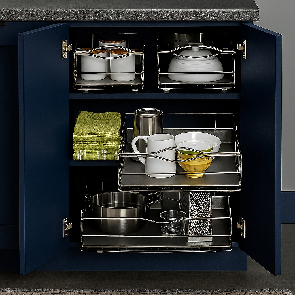 Pull out cabinet organizer