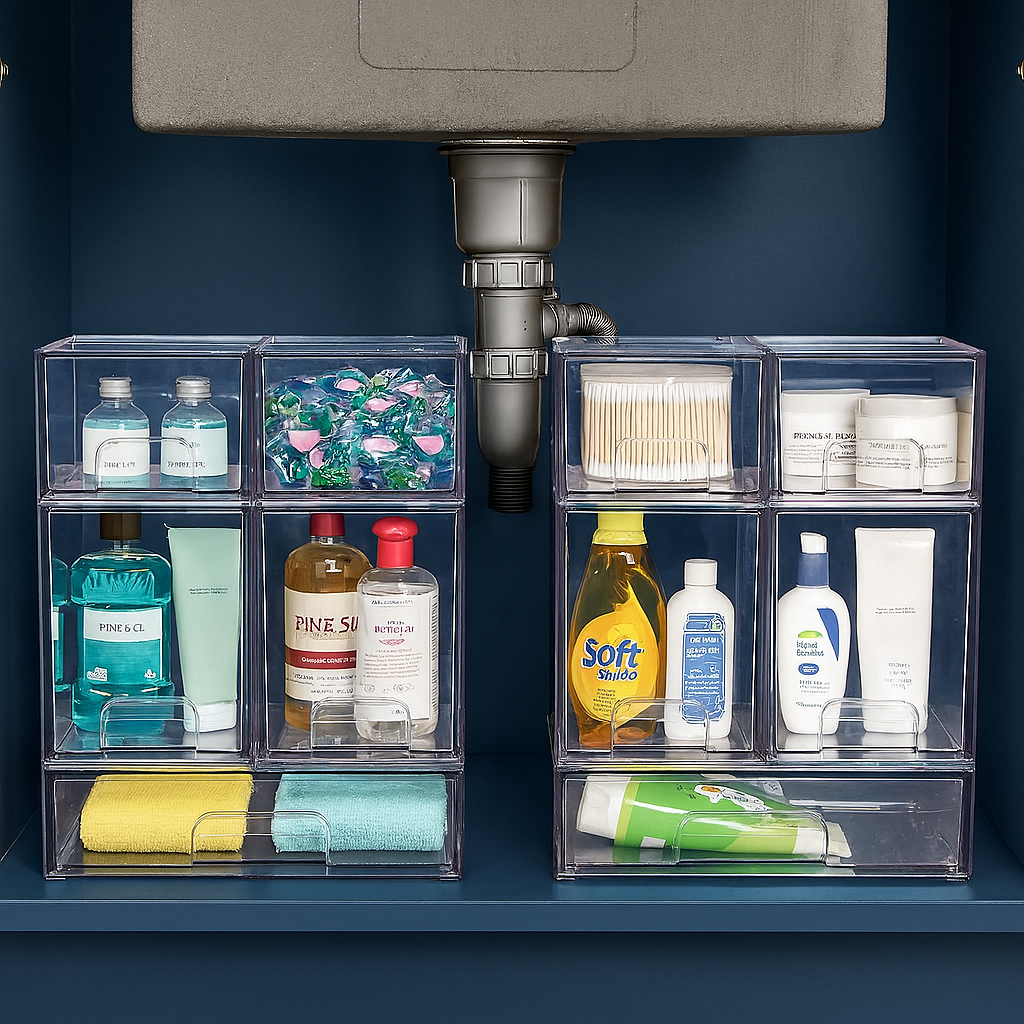 Stackable drawer bins