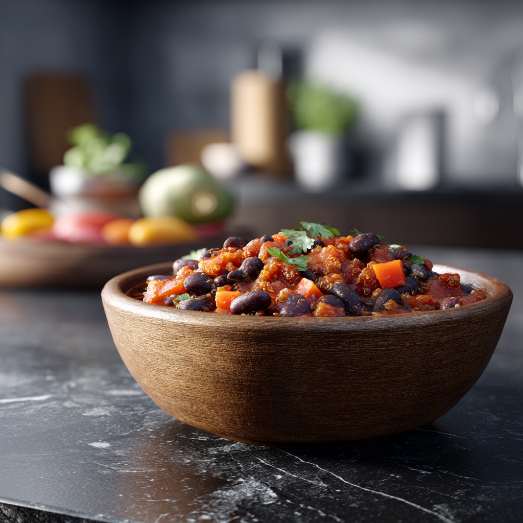 Vegetarian quinoa chili 1